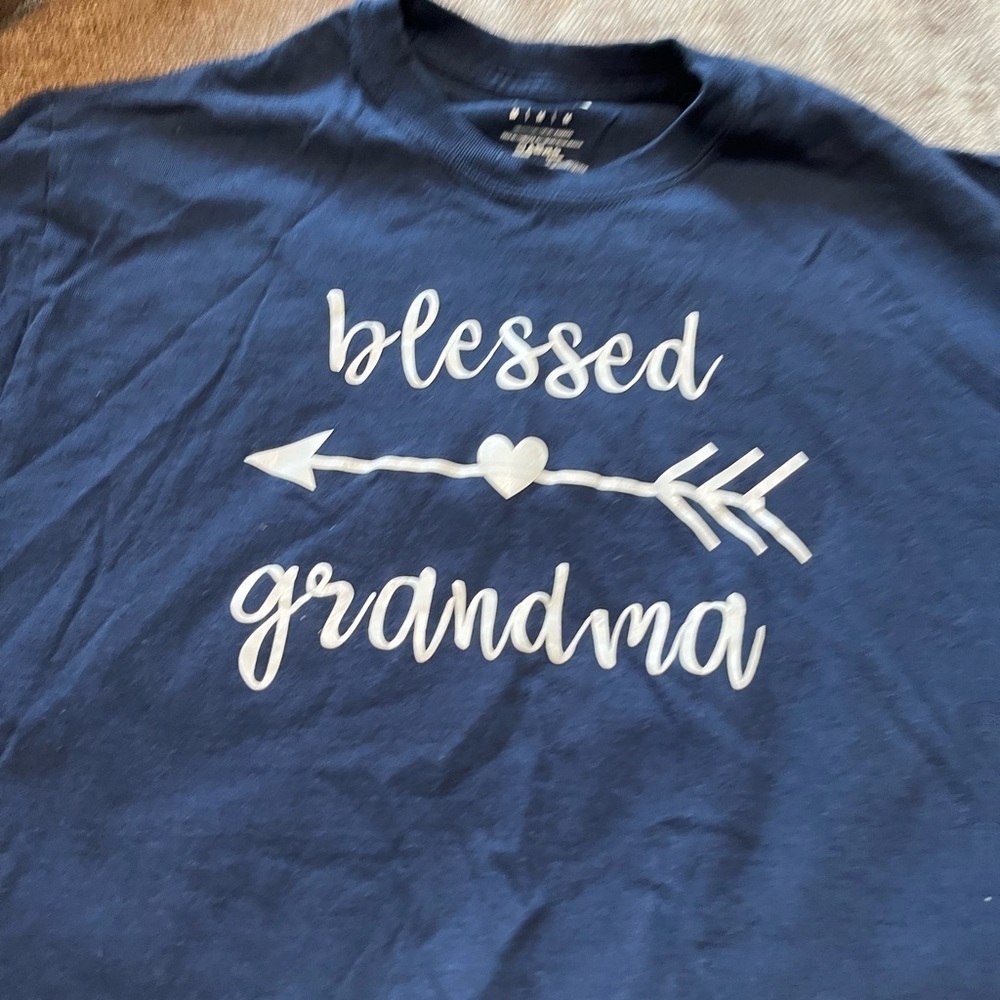 NWOT “Blessed Grandma” Navy T-Shirt -Medium